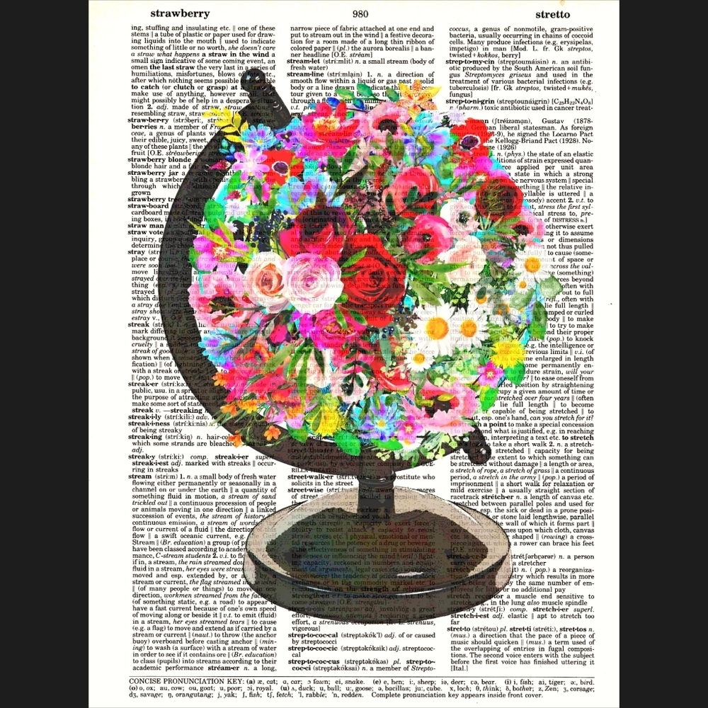 One Love Prayer Globe Inspirational Book Art Print